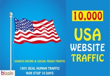 TOP OFFER-Traffic to your website from 10,000 USA TARGETED Organic 100 Website Visitors