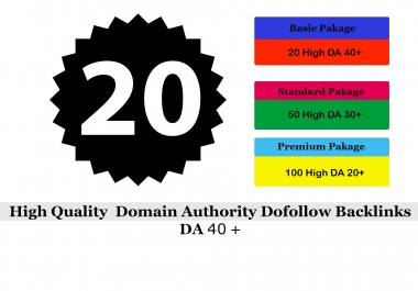 do 20 high quality dofollow backlinks on high da 40 plus