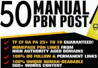 Create 50+ blog networks with articles related to PBN and indexing