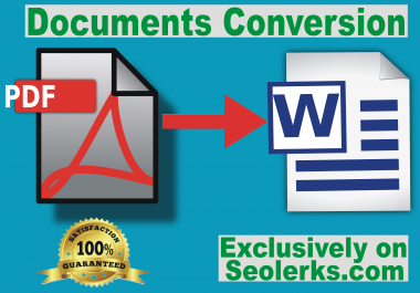 I will convert your PDF format documents to Microsoft Word format documents for 5.