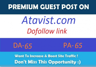 Publish guest post on Atavist. com Da- 65