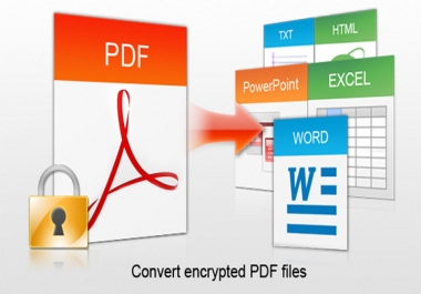 I will convert 20 PDF files to many other formats