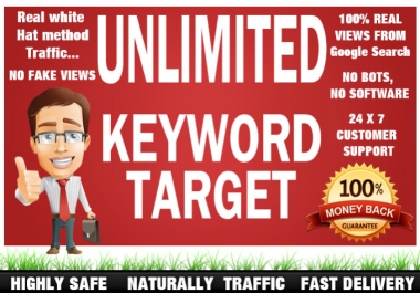 I will give organic traffic with a keyword using any search engine