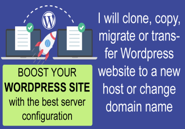 I will migrate or transfer WordPress site to the new host or domain