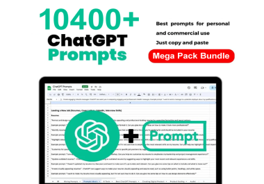 Unlimited Creativity 10,000+Tailored ChatGPT Prompts