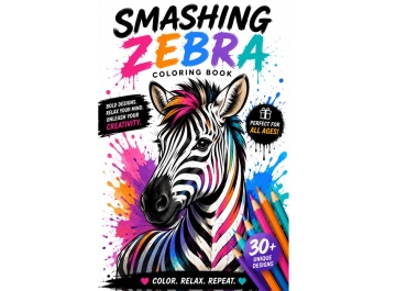 Get an Amazing Zebra and Friends Kids Coloring Book Pages for Just 5