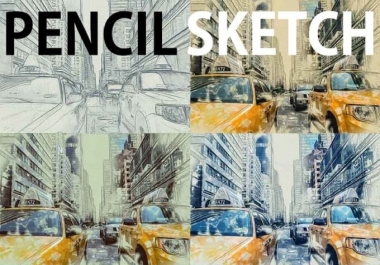 Convert Your 3 Pictures To Colour Sketch