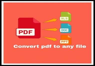 I will convert pdf to word, excel, PowerPoint