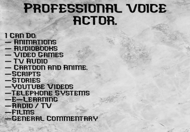 Get a professional voice over artist