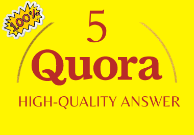 Posting high quality 5 Quora answer with your link