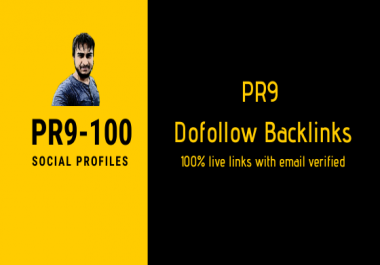 50 PR9 dofollow social profile backlinks boost your ranking on google