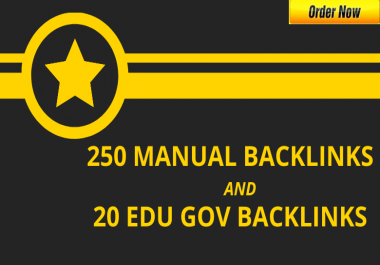I will do 250 high da backlinks and 20 powerful education profile seo backlinks