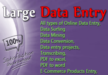 Perfect web Research and Data entry for your Project & Article