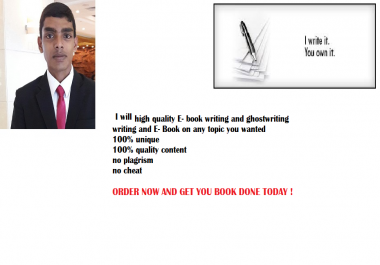 do E-book writing and ghostwriting for you