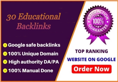 Get 30 High Authority Education backlinks for your website in 2023