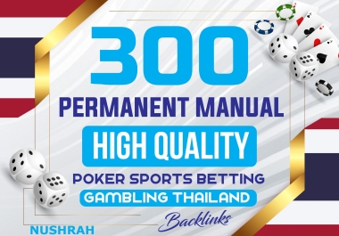 300PBN Powerful & Permanent CASINO/ Poker/Gambling/Judi bola/ With Unique Domian Pbn backlinks