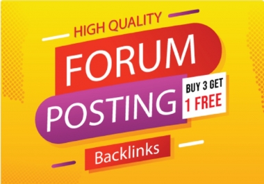 3o High Quality Forum Posting Backlinks with 30+ DA
