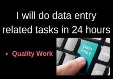 I will do perfect Data entry work.