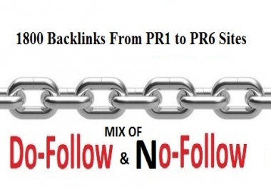 I Will Build 1800 Backlinks From PR1 to PR6 Sites