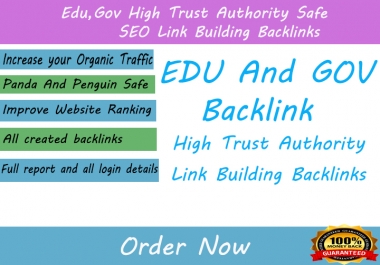 Add 50 Pr9 And Edu, Gov High Trust Authority Safe SEO Link Building Backlinks