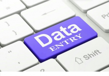 Data entry very quickly and accurately.