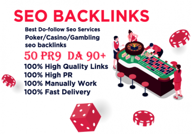 50 manual high quality social bookmarking for poker casino website within 24 hours