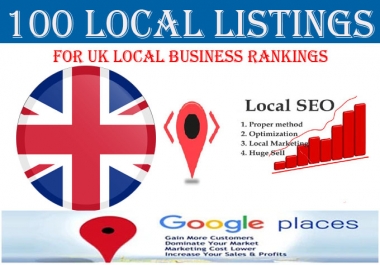 I will do 100 local listings for UK business