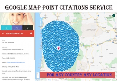 I will do 300+ map point citations for any country