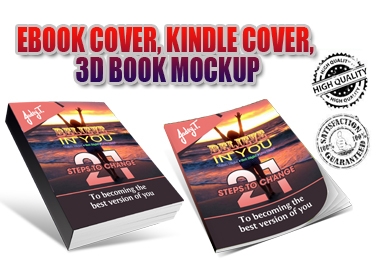 I will design ebook cover,  kindle cover,  3d book mockup.