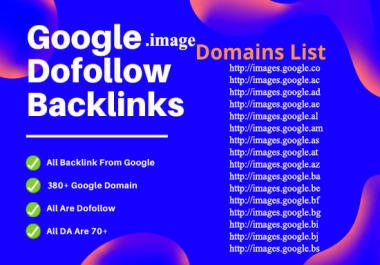 I will provide 380+ google. image redirect do follow backlinks for any niche