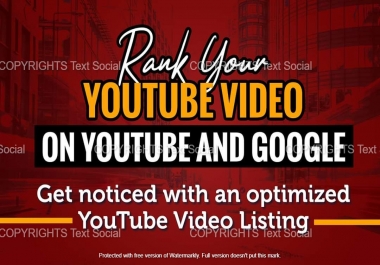 will rank youtube videos on page 1 with SEO optimization