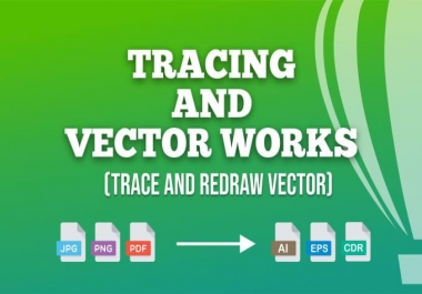 I will vector tracing,  convert to vector,  vectorize logo,  trace