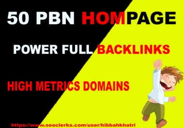 50 High PA/DA Homepage PBN Backlinks ranking your website on DA50