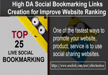 I Manually Submit Top 25 Social Media Bookmarking Best Seo For Website 24 HOURS DELIVERY