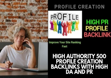 Give You Top 50 HQ Profile Creation Backlilnk For Your Website