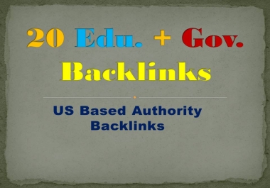 Get US based 20+ EDU. GOV. Backlinks to get actual ranking in google