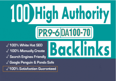 Rank on 1st page by Verified 15 DA60-70 High PR Dofollow Backlinks
