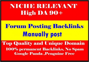 10 niche related forum posting backlinks-Top service
