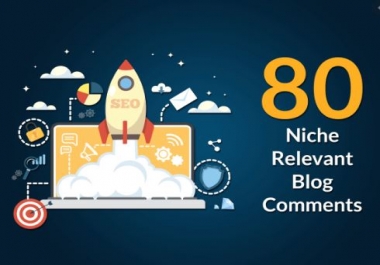 I will create 80 niche blog comments backlinks on high da PA