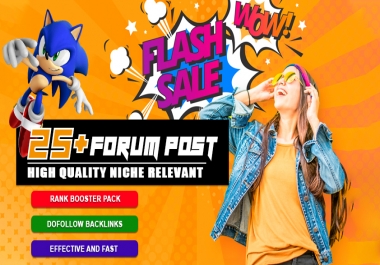 Boost your Rank With 25 HQ Niche Relevant Forum Posting