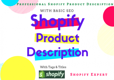 Get here shopify product description killer SEO title and tags