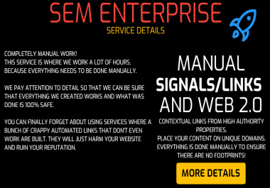 SEM Enterprise - White Hat WEB 2.0 Blogs Creation,  WEB 2.0 Back-links and Social Signals