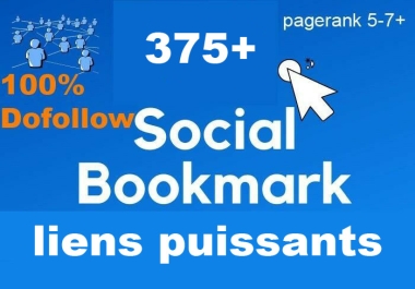 400 social bookmarking dofollow backlinks to strong domain authority