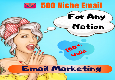 Discover Targeted Niche 500 Active Email List For Email Marketing