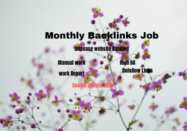Monthly 1000 backlinks for your website for ranking