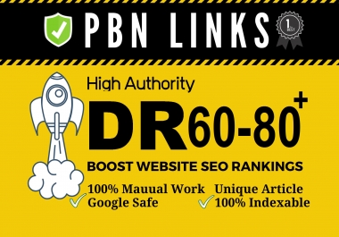 Provide you 200 DR 60+ PBN Backlinks