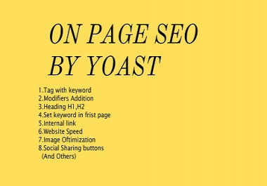 Do complete onpage SEO Optimization
