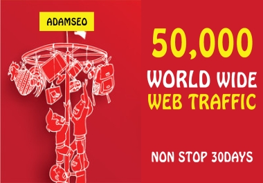 Exclusively -50000 Organic Web Traffic from Social Media & Search engine