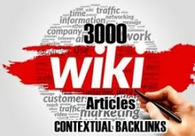 Provide 3000 Wiki Backlinks to Boost your keywords rank