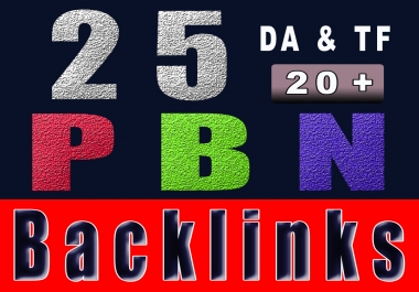 25 PBN backlinks 20+ DA PA to boost your website Ranking